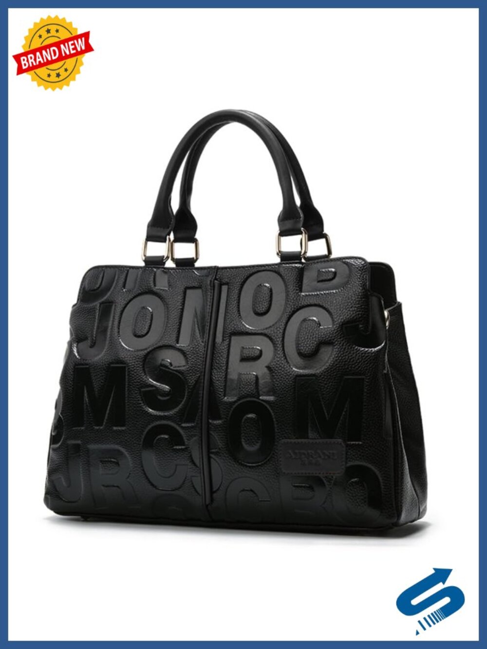 Genuine Leather Cowhide Women's Handbag Large Capacity Letter Shoulder